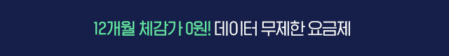 12개월 체감가 0원! 데이터 무제한 요금제