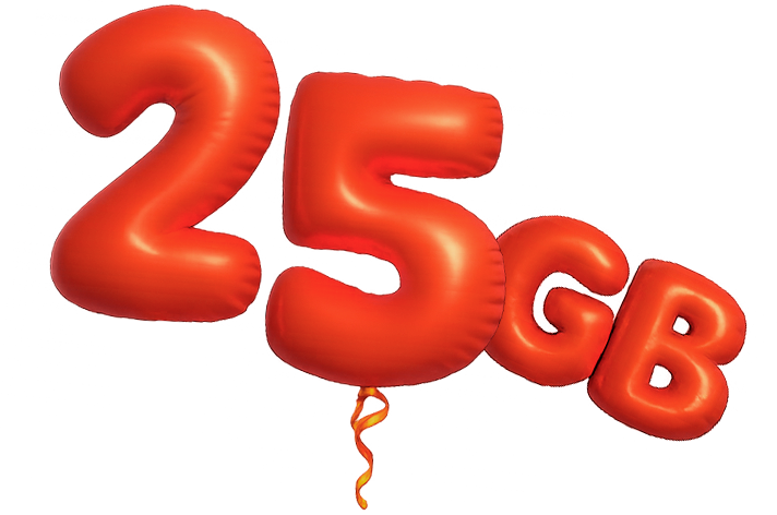 25GB