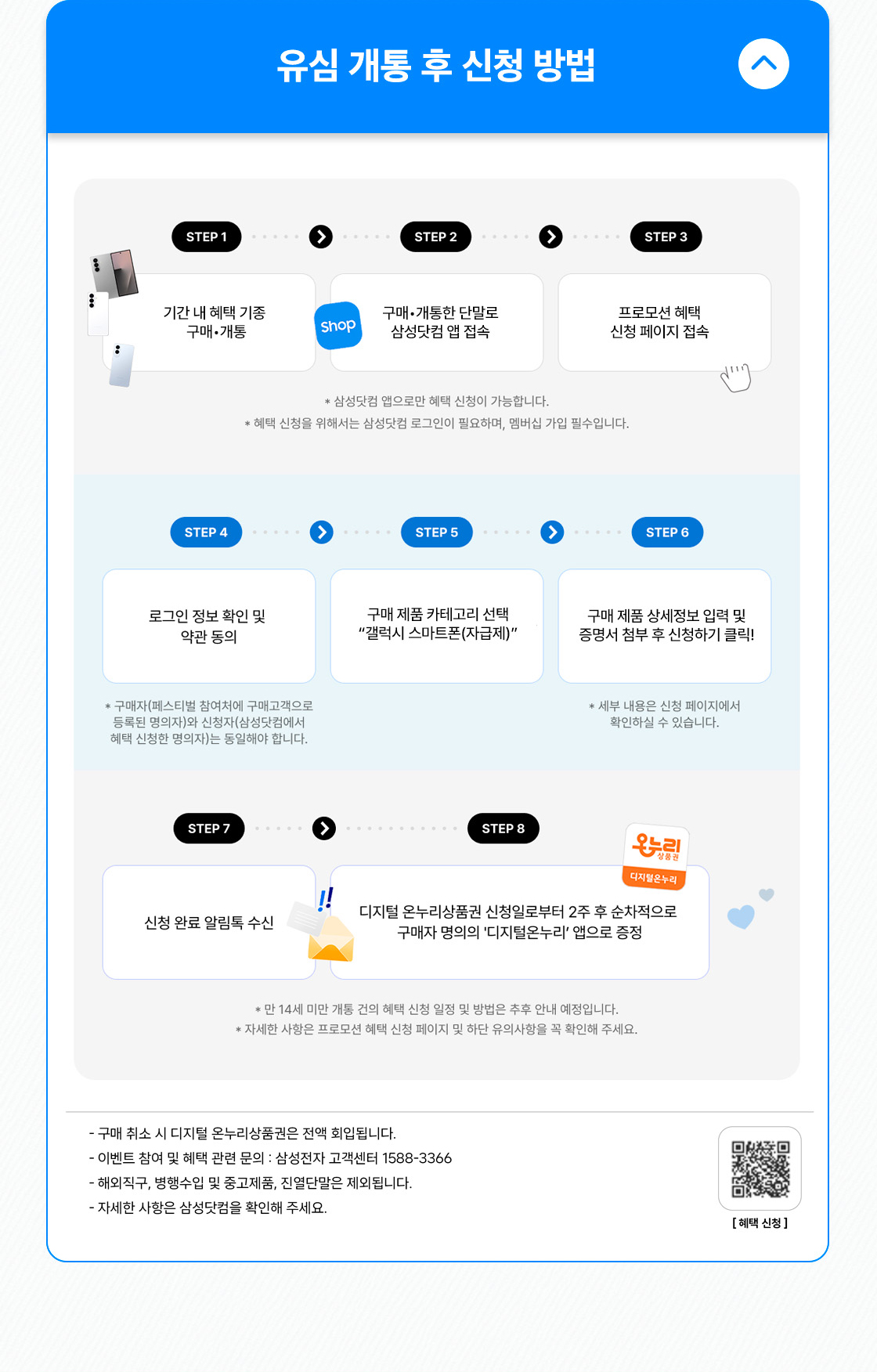 유심 개통 후 신청 방법 - 내용